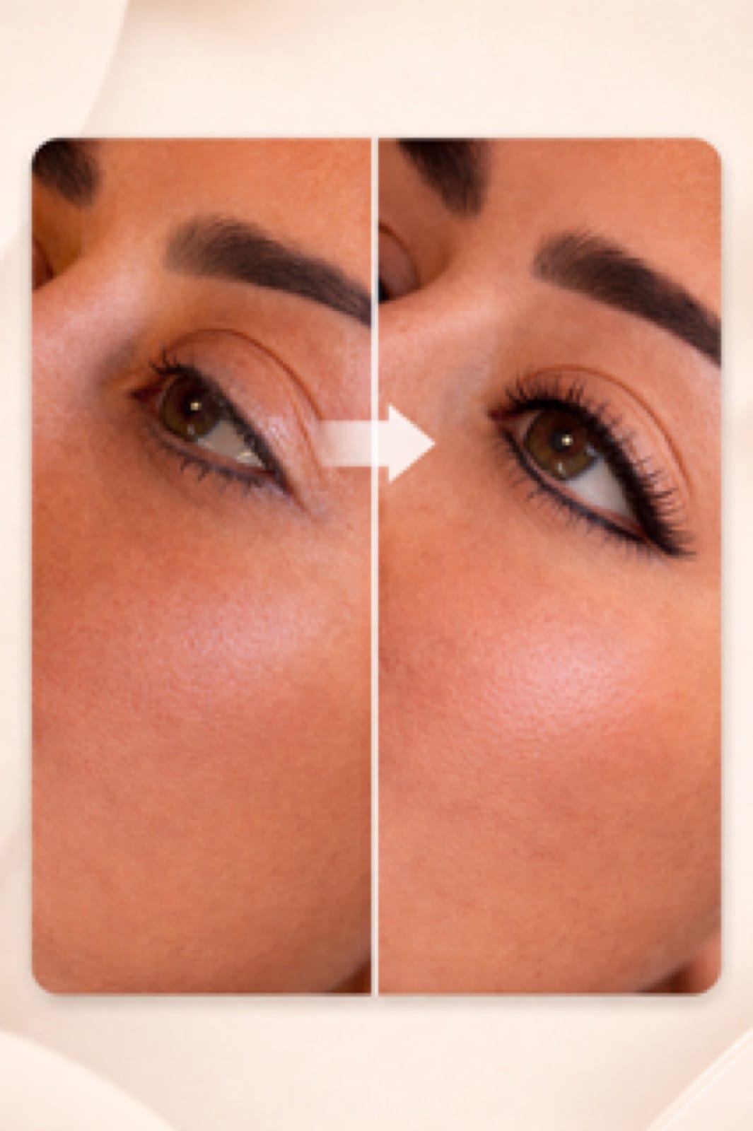 Eyeliner tattoo before and after at BonBrow Aliso Viejo — bare lash line to defined permanent eyeliner